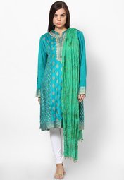 Ruhaans Gold Printed Cotton Dupatta Women