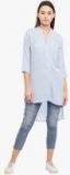 Ruhaans Light Blue Solid Tunic women