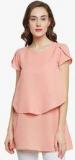 Ruhaans Peach Solid Tunic women