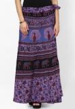 Ruhaans Purple Printed Skirt Women