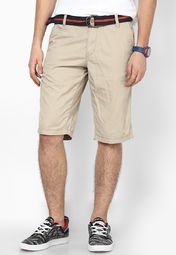 S Oliver Beige Shorts Men