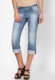 S Oliver Blue Denim Capris Women