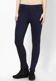 S Oliver Blue Knit Trousers women