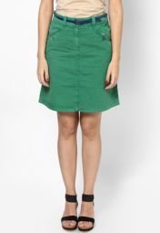 S Oliver Green Short Skirt Women