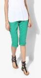 S Oliver Green Solid Capri Women