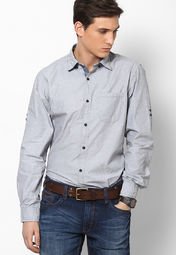 S Oliver Grey Casual Shirt Men