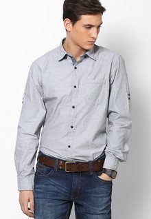 S Oliver Grey Casual Shirt men