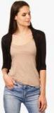 Saadgi Black Solid Shrug Women