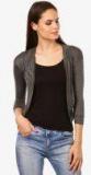 Saadgi Grey Solid Shrug Women