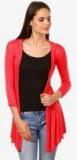 Saadgi Peach Solid Shrug Women