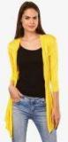 Saadgi Yellow Solid Shrug Women