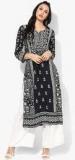 Sabhyata Black Printed Cotton Kurta women