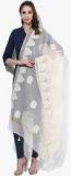 Sabhyata Off White Embroidered Cotton Dupatta women