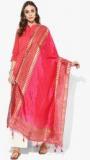 Sabhyata Pink Printed Cotton Dupatta women