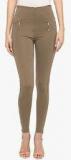 Sakhi Sang Brown Solid Jeggings Women