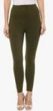 Sakhi Sang Green Solid Leggings Women