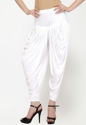 Sakhi Sang Solid White Dhoti Salwars women