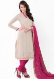 Salwar Studio Pink Embroidered Dress Material Women