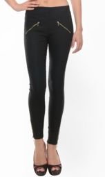 Samayra Black Solid Jegging Women