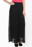 Samayra Black Solid Palazzo Women