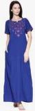 Sand Dune Blue Solid Gown Women