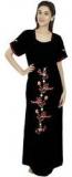 Sand Dune Embroidered Black Nightwear women