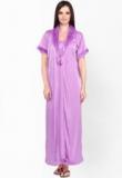 Sand Dune Purple Embroidered Nightwear Women