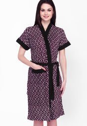 Sand Dune Purple Printed Nightwear Women