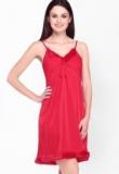 Sand Dune Red Embroidered Nightwear Women