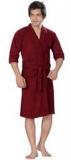 Sand Dune Solid Maroon Water Absorbent Bathrobe Men