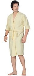 Sand Dune Solid Off White Water Absorbent Bathrobe Men