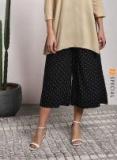 Sangria Black Printed Culottes Women