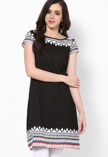 Sangria Cotton Black Kurta women