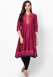 Sangria Magenta Kurti Women