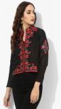 Sangria Mandarin Collar Embroidered Jacket Women