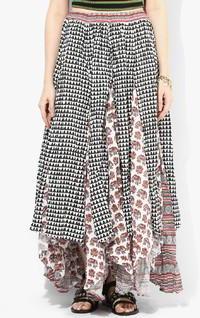 Sangria Off White Flared Skirt women