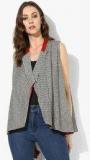 Sangria Shawl Collar Striped Cotton Shrug Women