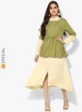 Sangria Shirt Collar 2 Pc Dress With Tie Up Back Detail Women