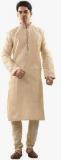 Sanwara Beige Striped Kurta Pyjama Men