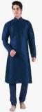 Sanwara Blue Solid Kurta Men