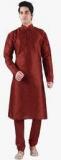 Sanwara Maroon Solid Kurta Pyjama men