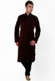 Sanwara Printed Brown Kurta Pyjama Men