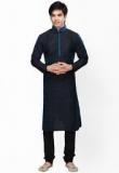 Sanwara Solid Blue Kurta Pyjama Men