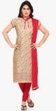 Saree Mall Beige Embroidered Dress Material women