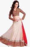 Saree Mall Beige Embroidered Lehenga women