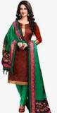 Saree Mall Brown Solid Dress Material Women