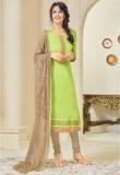 Saree Mall Green Embellished Dress Material women