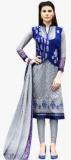 Saree Mall Grey Embroidered Dress Material women