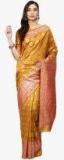 Saree Mall Mustard & Gold Silk Cotton Woven Design Saree Women