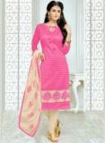 Saree Mall Pink Printed Dress Material Women